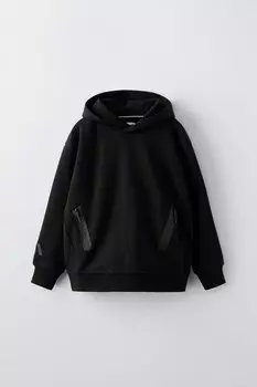 Спортивная толстовка ZARA, черный