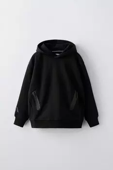 Спортивная толстовка ZARA, черный
