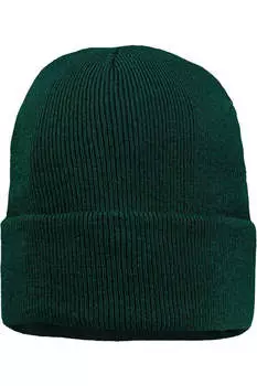 Спортивная трикотажная шапка с подкладкой и манжетами 12 шт Sportsman, цвет forest green