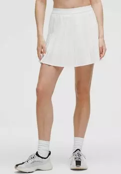 Спортивная юбка HIGH-RISE PLEATED TENNIS LONG LENGTH lululemon, белый