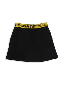 Спортивная юбка Off Industrial для маленьких девочек и девочек Off-White, черный