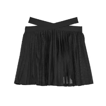 Спортивная юбка Victoria's Secret VS Elevate Strappy Mesh Mini, черный