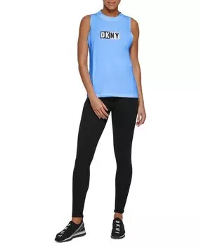 Спортивная женская двухцветная майка с логотипом DKNY, мульти