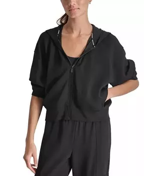 Спортивная женская толстовка Highline Scuba с молнией во всю длину DKNY, черный