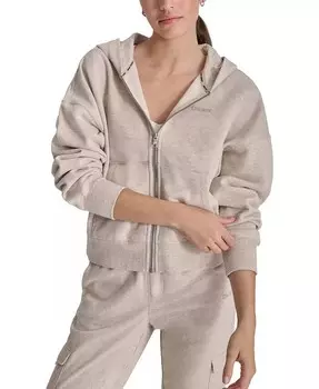 Спортивная женская толстовка с логотипом и заклепками DKNY, бежевый