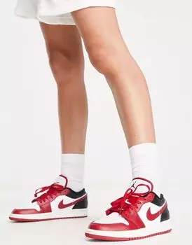 Спортивно-красные кроссовки Air Jordan 1 Low