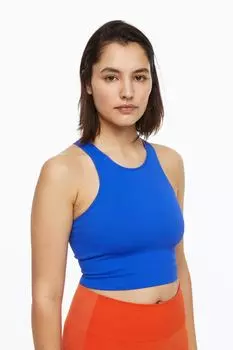 Спортивное бра DryMove со средней поддержкой H&amp;M, ярко-голубой
