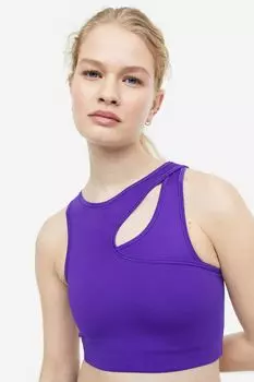 Спортивное бра DryMove со средней поддержкой H&M, фиолетовый