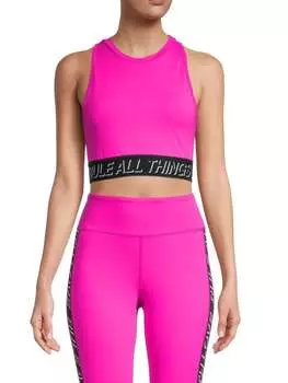Спортивное Бра Pam &amp; Gela с графическим принтом на спине, розовый