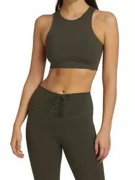 Спортивное бра со шнуровкой на спине glenda techflex Splits59 Army