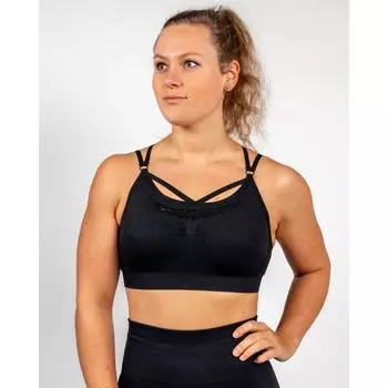 Спортивное бра / спортивный укороченный топ Power Fitness Women | Черный | Высокий комфорт JT SUPPLY, черный