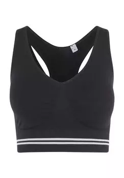 Спортивное бюстье "Елена" со спинкой-борцовкой, без косточек, для женщин ALEX, цвет Black Beauty
