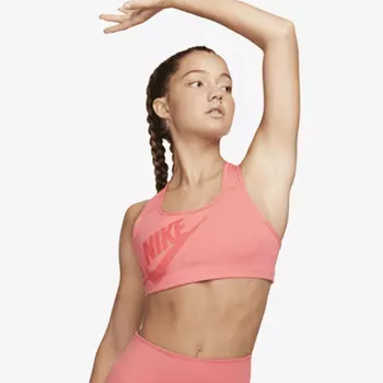 Спортивное бюстье с бюстгальтером без косточек nk df swsh dnc Nike, оранжевый