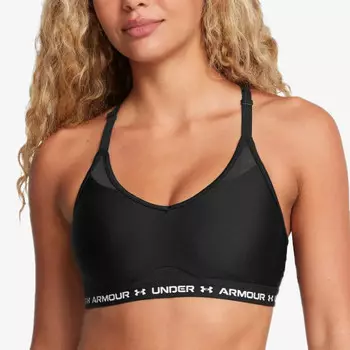 Спортивное бюстье с низкой посадкой и перекрещенной спинкой Under Armour, черный