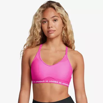 Спортивное бюстье с низкой посадкой и перекрещенной спинкой Under Armour, розовый