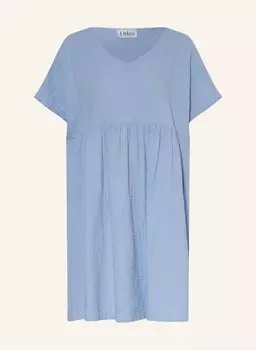 Спортивное клубное пляжное платье из муслина Lidea, голубой