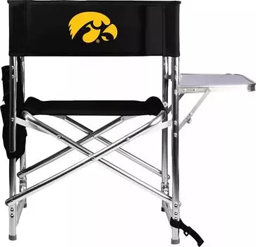 Спортивное кресло Iowa Hawkeyes Picnic Time с приставным столиком