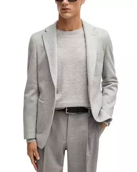 Спортивное пальто Heston Stretch Jersey Slim Fit BOSS, серый