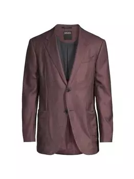 Спортивное пальто из однотонной розы ZEGNA, фиолетовый
