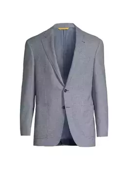 Спортивное пальто Kei из смесовой шерсти Canali, синий
