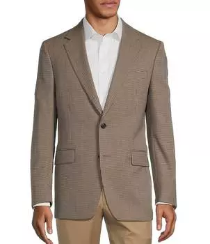 Спортивное пальто классического кроя в клетку Hickey Freeman, коричневый