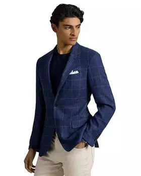 Спортивное пальто Polo Tailored Windowpane Polo Ralph Lauren, синий