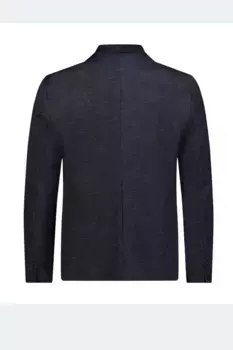 Спортивное пальто темно-синего цвета с голубым и белым мелким горошком Luchiano Visconti, мультиколор