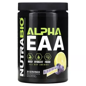 Спортивное питание NutraBio Alpha EAA черничный лимонад, 395 г
