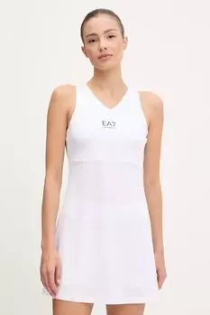 Спортивное платье Ea7 Emporio Armani, белый