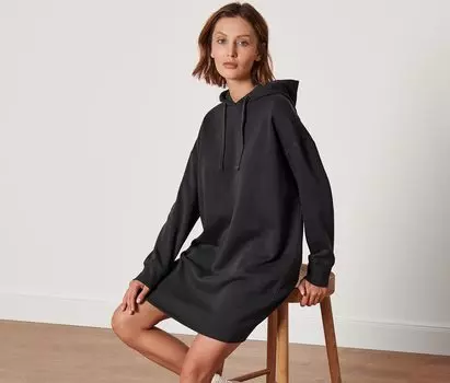 Спортивное платье с капюшоном Tchibo, антрацит