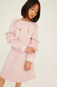 Спортивное платье с оборками Baker By Ted Baker, розовый