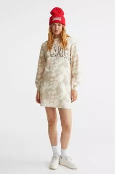Спортивное платье с узором H&amp;M, бежевый/атланта