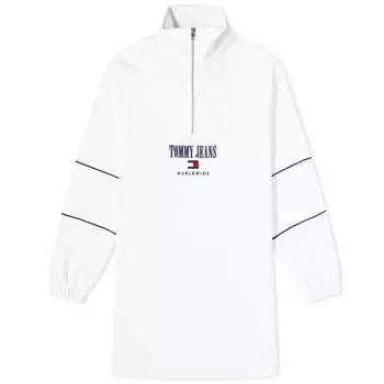 Спортивное платье с воротником-молнией Tommy Jeans Archive, белый