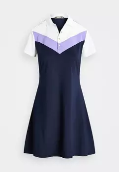 Спортивное платье STRETCH PIQU MESH POLO DRESS Ralph Lauren, темно-синий