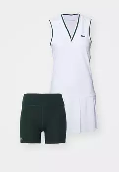 Спортивное платье Tennis Dress Heritage Lacoste Sport, белый/верт