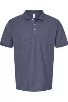 Спортивное поло Tultex Unisex 50/50, цвет heather navy