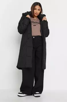 Спортивное пуховое пальто средней толщины Pixiegirl Petite, черный