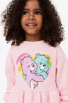 Спортивное трикотажное платье с принтом H&M, розовый