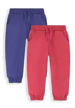 Спортивные брюки 2-Pack Joggers JoJo Maman Bb, цвет berry