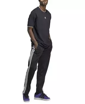 Спортивные брюки adicolor classics firebird с тремя полосками adidas, черный