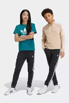 Спортивные брюки Adidas kids originals с трилистником Adidas Originals, черный