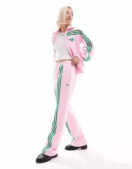 Спортивные брюки Adidas Originals Classics из бархата розового цвета