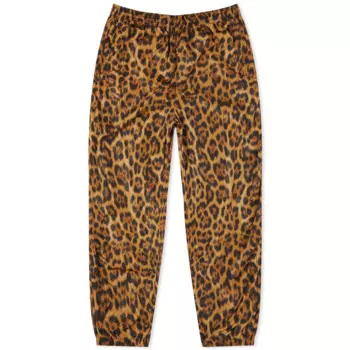 Спортивные брюки Alexander Wang Leopard With Stacked Puff Logo, бежевый/черный/коричневый
