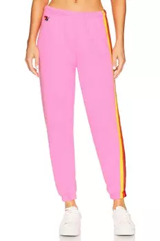 Спортивные брюки Aviator Nation 5 Stripe, цвет Neon Pink, Yellow, & Purple
