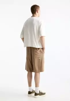 Спортивные брюки Baggy Bermuda PULL&BEAR, коричневый