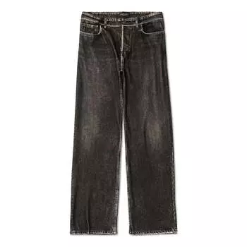 Спортивные брюки Balenciaga Denim Trompe L'oeil Pants 'Black', черный