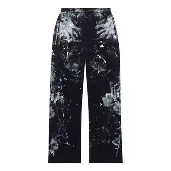 Спортивные брюки Balenciaga Painter Sweatpants 'Black White', черный