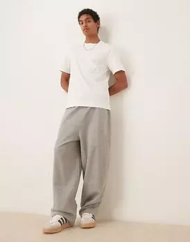 Спортивные брюки-баллоны ASOS DESIGN Essential свободного кроя серого меланжевого цвета