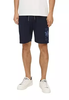 Спортивные брюки BERMUDA MIT DOBBY-STRUKTUR s.Oliver, темно-синий