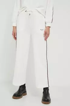 Спортивные брюки Bibi из хлопка Pepe Jeans, белый